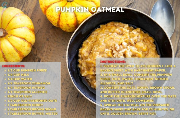 Pumpkin oatmeal breakfast recipe for weight loss