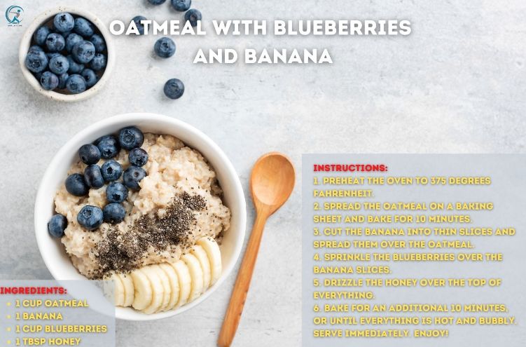 Oatmeal with blueberries and banana breakfast recipe for weight loss