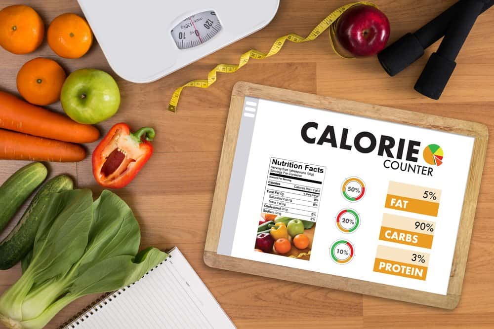 CALORIE counting application - healthy Diet concept