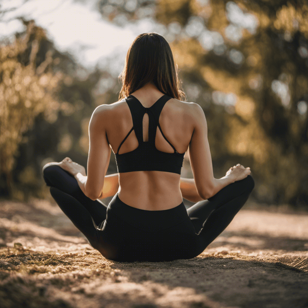 An image showcasing a person in a seated butterfly position, with their knees bent and soles of their feet touching, as they lean forward, gently stretching their hips and groin