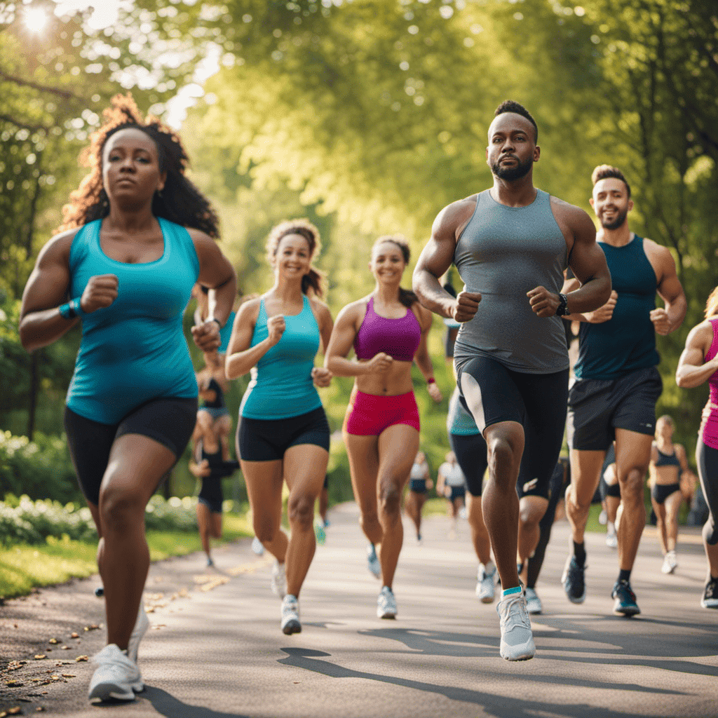 An image showcasing a diverse group of individuals engaged in various physical activities like jogging, weightlifting, yoga, and cycling, highlighting different strategies for effective weight loss beyond simple calculations