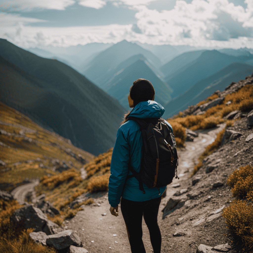 An image that depicts a person standing at the bottom of a mountain, looking up at the steep and challenging path ahead
