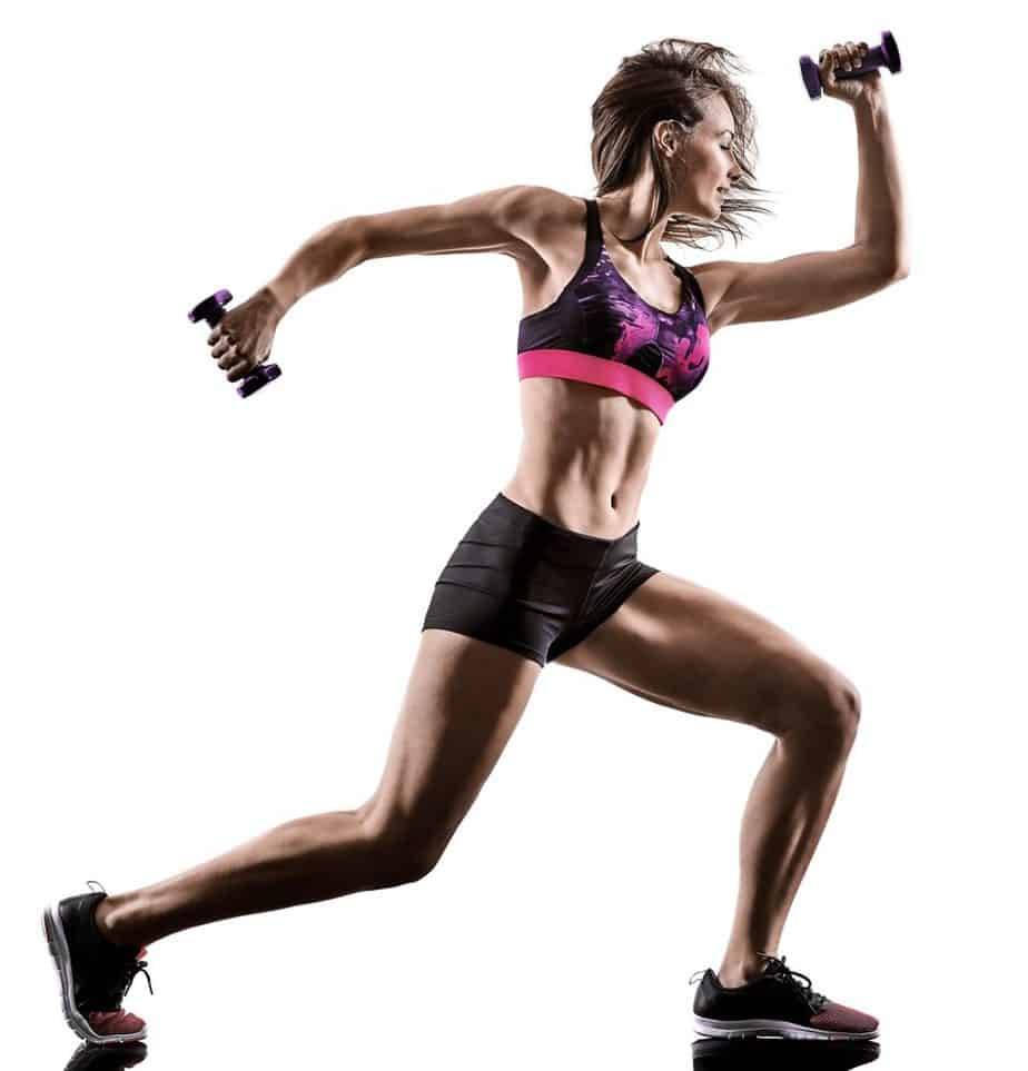 woman exercising cardio boxing workout fitness exercise aerobics - HIIT vs LIIT