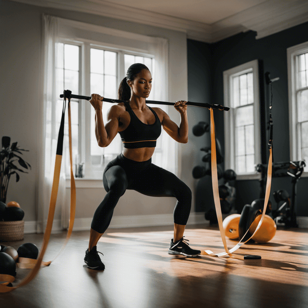 An image showcasing a person performing various strength exercises using resistance bands, highlighting their versatility and effectiveness