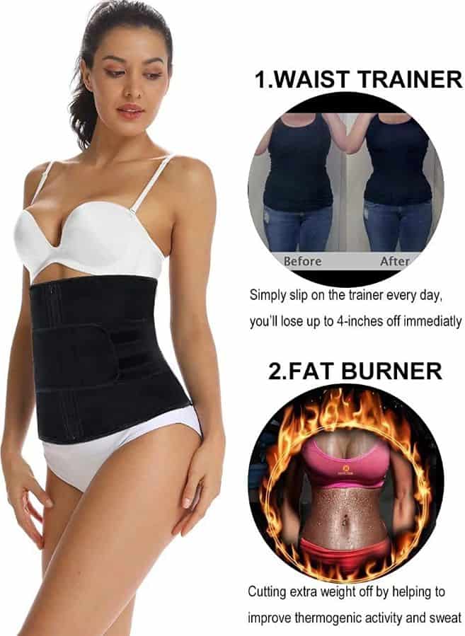 HOPLYNN Neoprene Sweat Waist Trainer for Women's Trimmer-Corset Waist Trainer for Belts