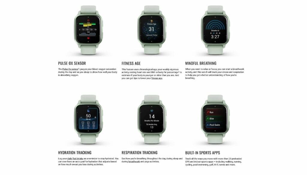 Garmin Venu Sq 2 Health and Wellness Tracking