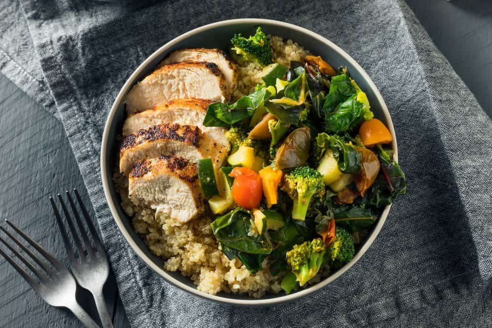 Healthy Chicken and Quinoa Bowl with Roasted Veggies - The Metabolic Reset Diet Plan