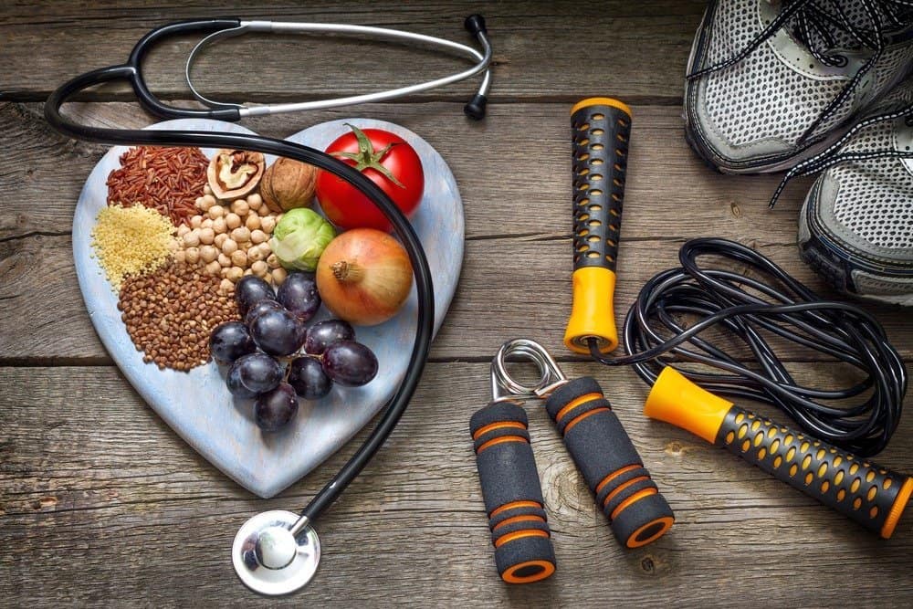 exercise equipment and food