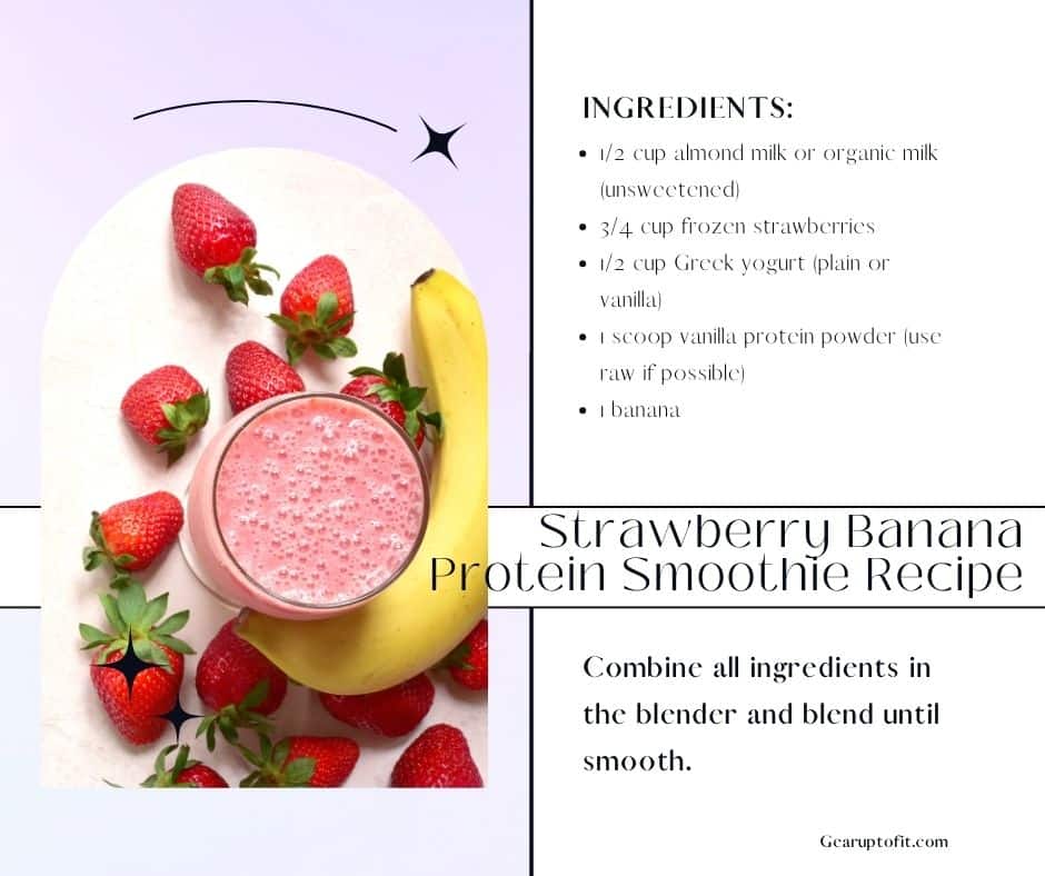 Strawberry Banana Protein Smoothie Recipe