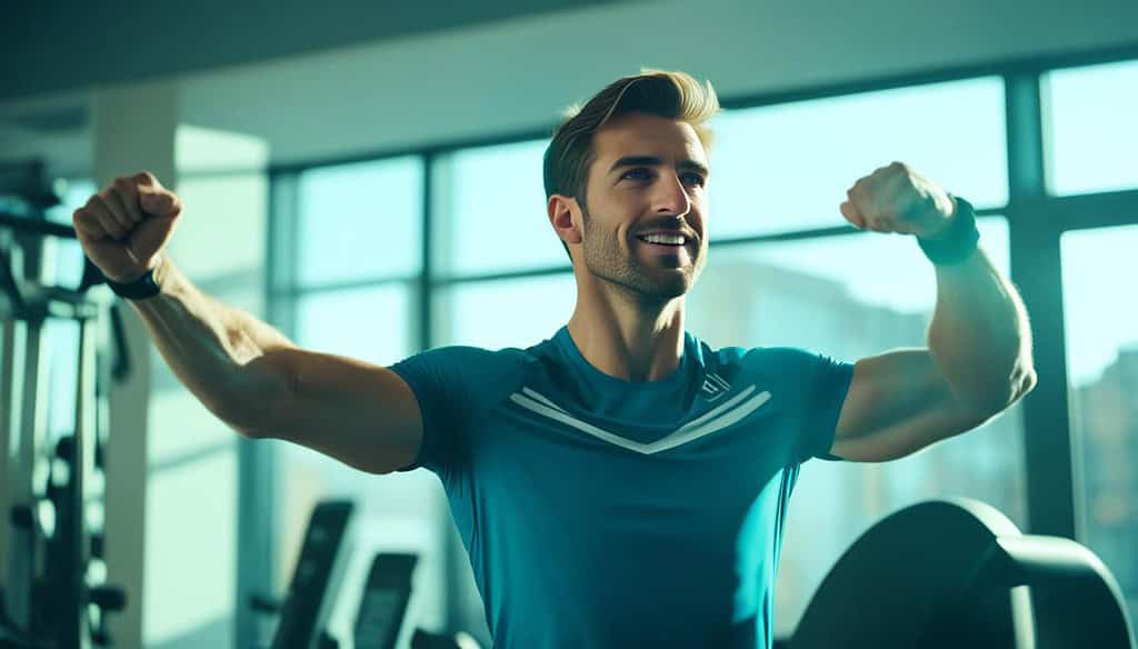 A person exercising in a gym near - Exercise as a Non-Photic Zeitgeber