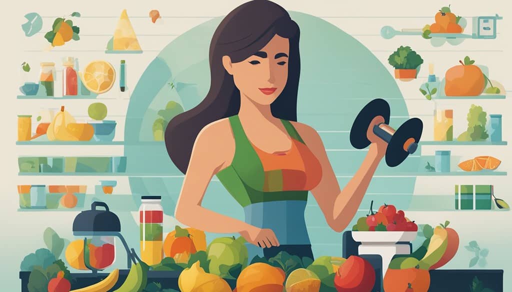 The image is showcasing the connection between genetics and personalized nutrition, with a focus on the concept of 