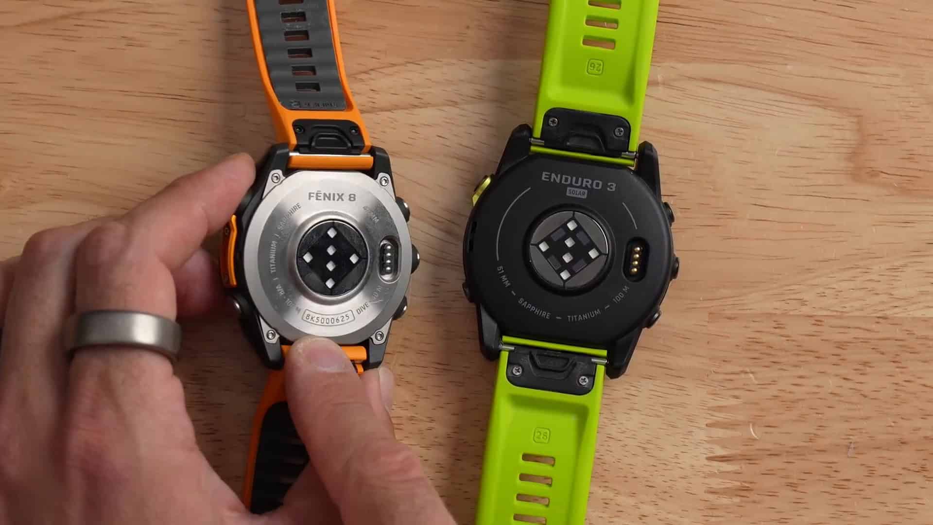 Durability features comparison of Fenix 8 and Enduro 3