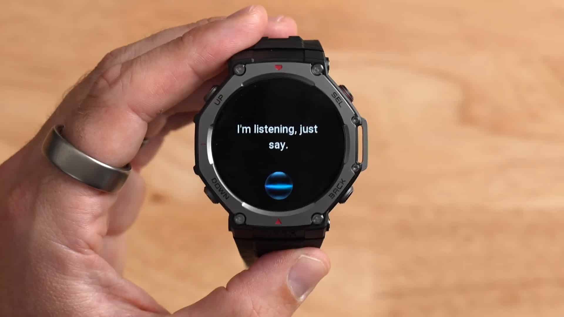 Voice control features on Amazfit T-Rex 3