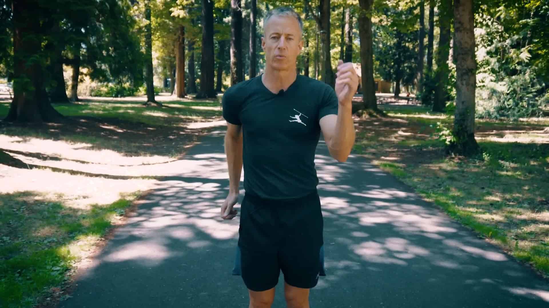 Proper arm movement during running