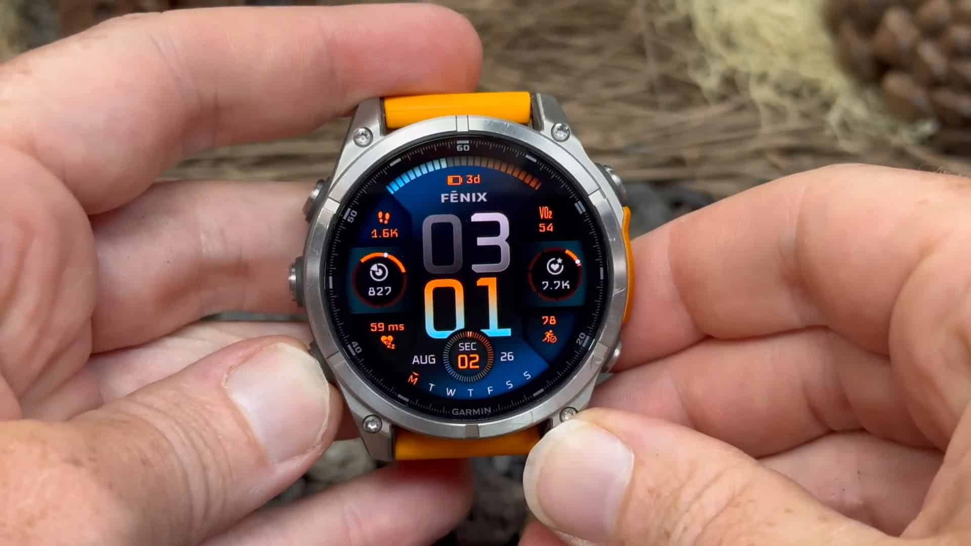 User interface of Garmin Fenix 8