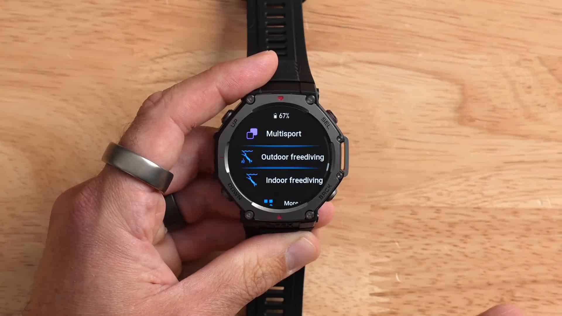 Fitness tracking features on Amazfit T-Rex 3