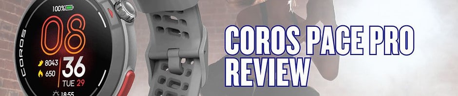 COROS Pace Pro smartwatch showcasing its lightweight design and key features for runners and triathletes.