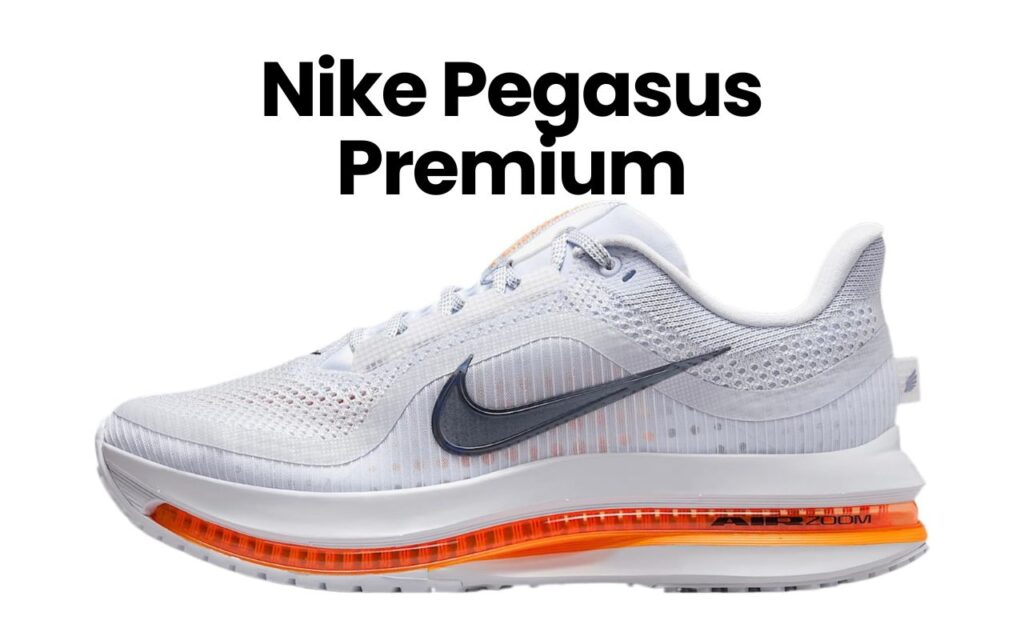 Nike Pegasus Premium running shoe, side view.