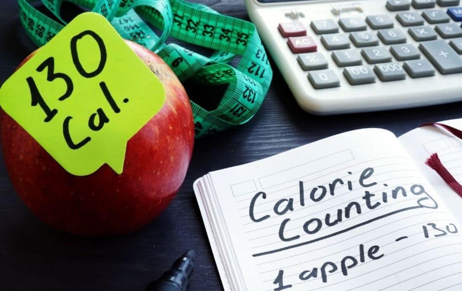 Counting calories concept on the keto diet