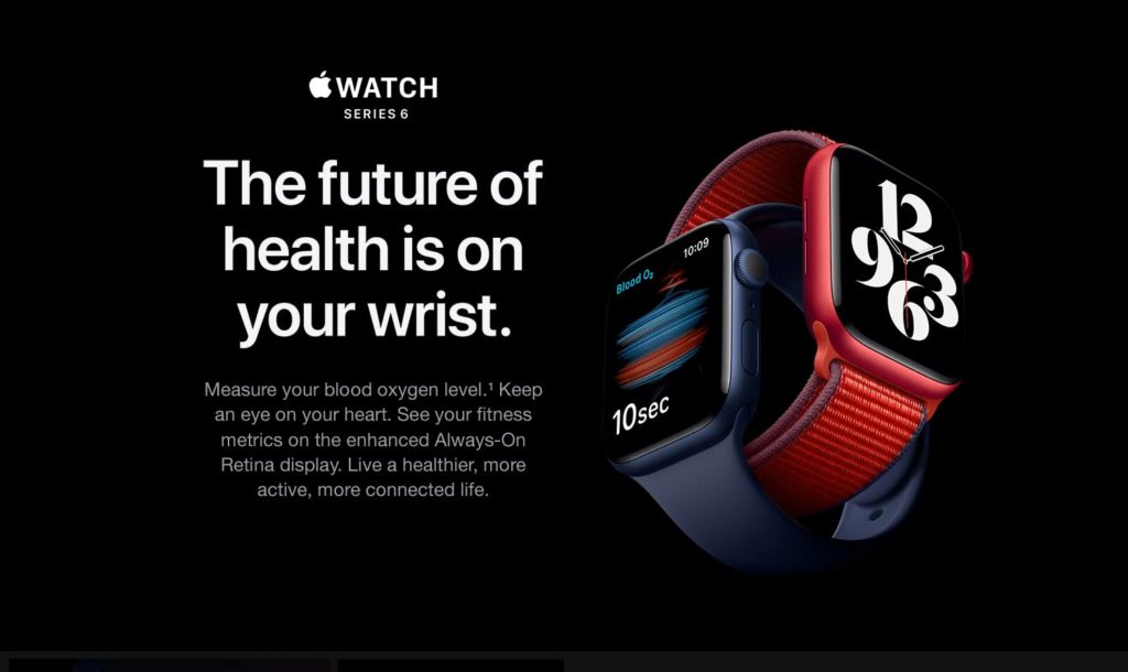 Health monitoring of Apple Watch Series 6
