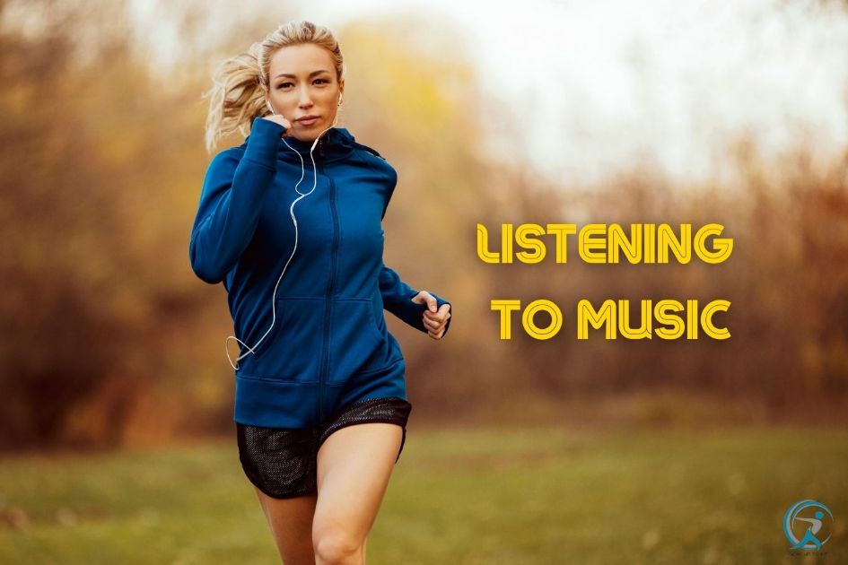Listening to music while running