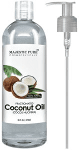 8. Majestic Pure Fractionated Coconut Oil
