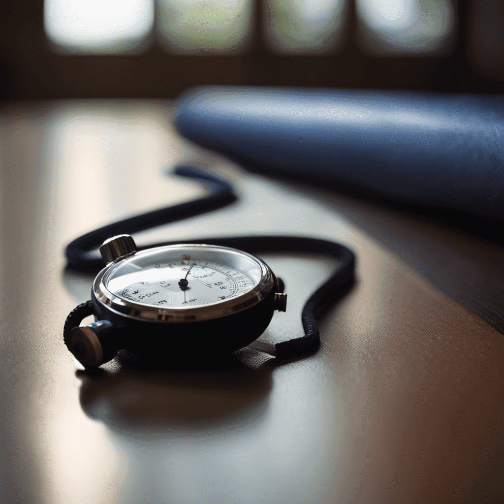 An image of a stopwatch set to 60 seconds resting on a yoga mat in a gym setting with sweat droplets on the mat and a water bottle nearby