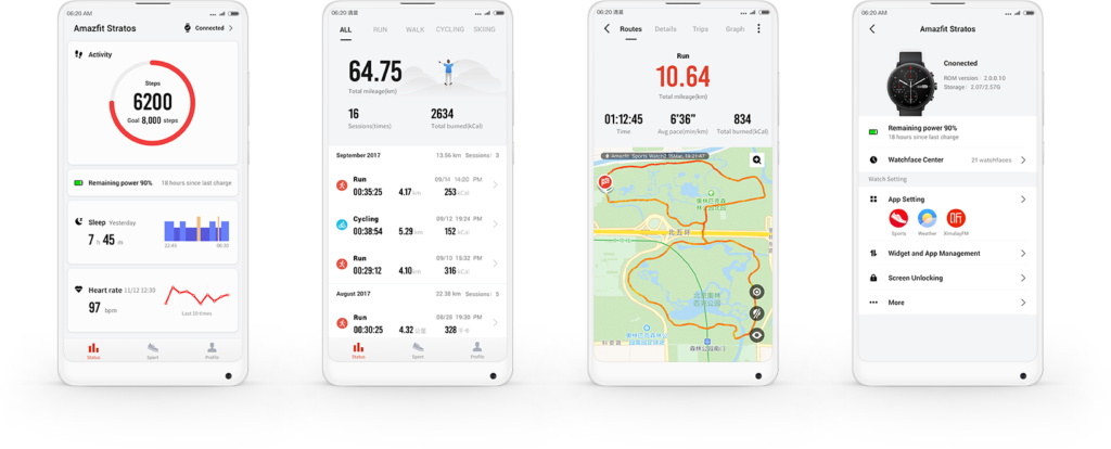 Amazfit Stratos measures: