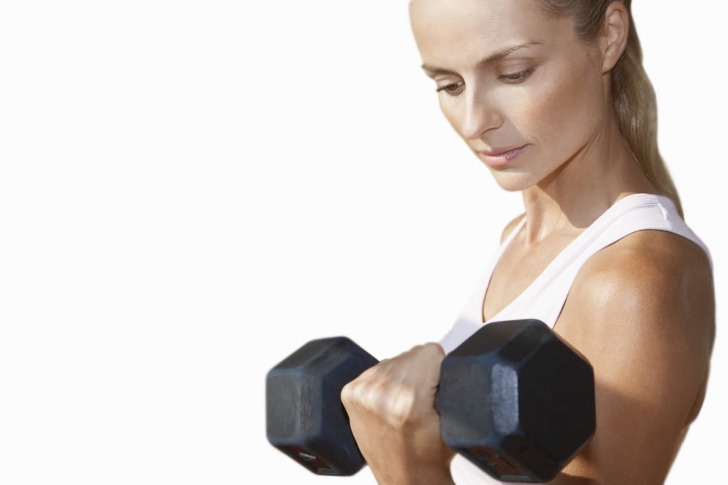 Woman Lifting Dumbbell