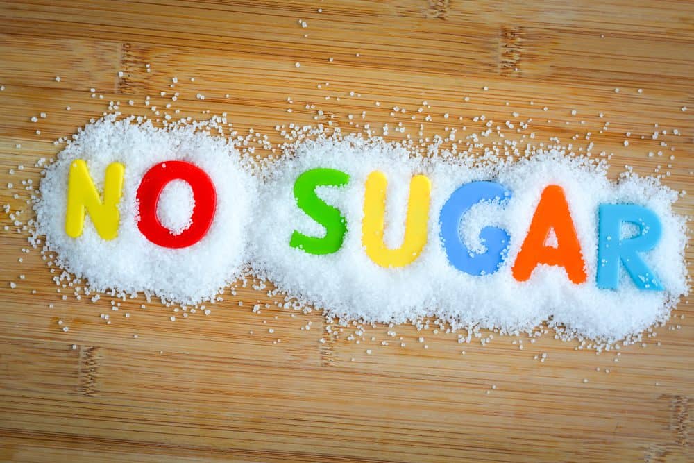 No sugar text with magnetic letters concept - Lose Weight Naturally Fast