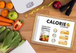 Calorie Calculation Tool - CALORIE counting counter application Medical eating healthy Diet concept