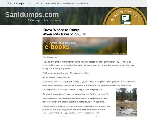 Sanidumps Order Ebooks For Rv Dump Stations