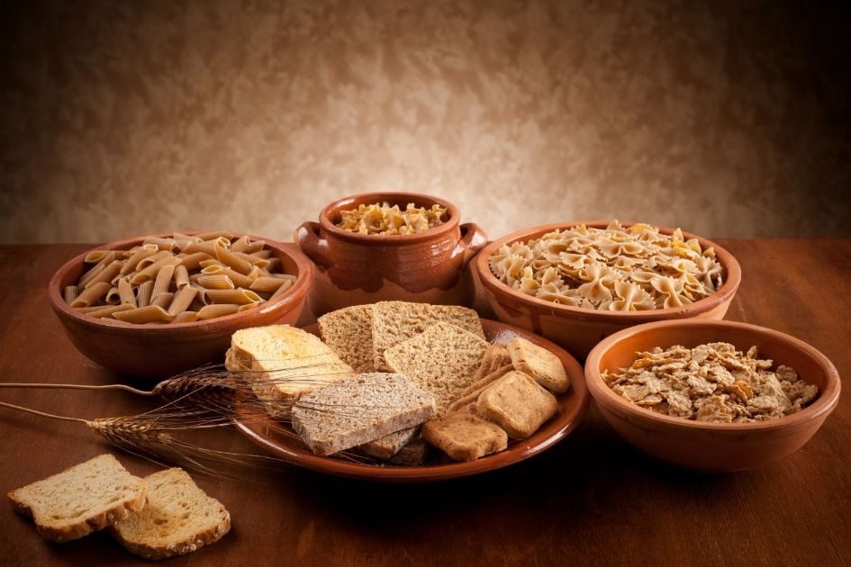 Whole grain bread and pasta