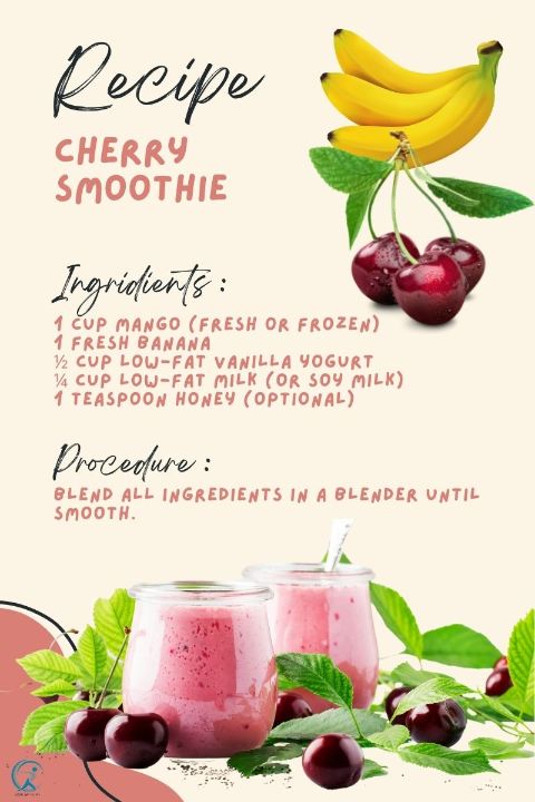 Cherry Smoothie Recipe is great for Replacing Meals With Smoothies