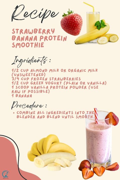 Strawberry Banana Protein Smoothie Recipe