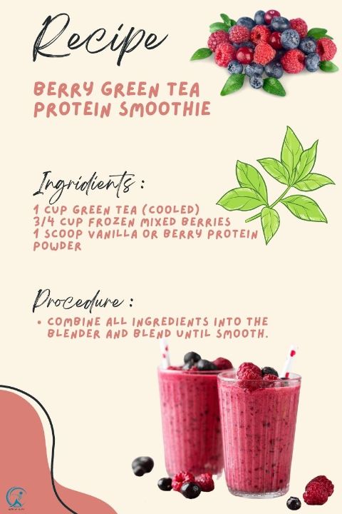 Berry Green Tea Protein Smoothie Recipe