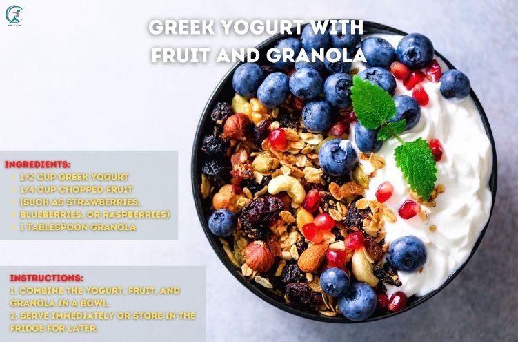 Greek yogurt with fruit and granola breakfast recipe for weight lossfor 