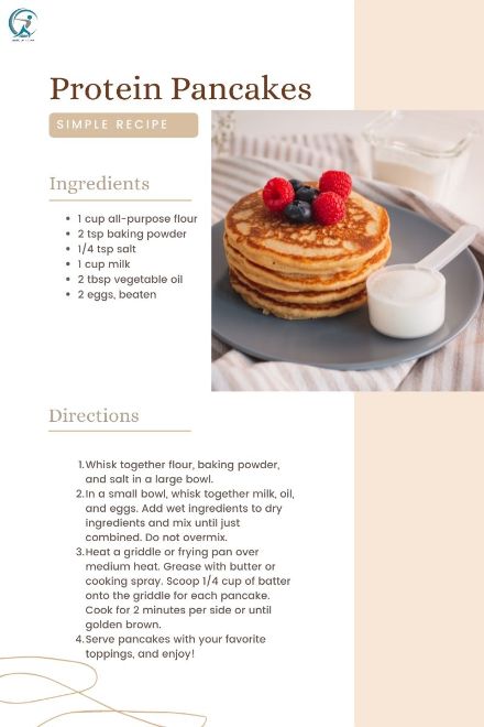 Protein pancakes Breakfast recipe for weight loss