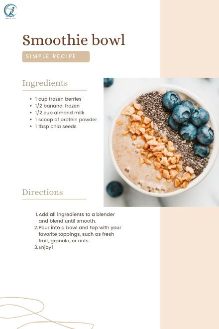 Smoothie bowl breakfast recipe for weight loss 