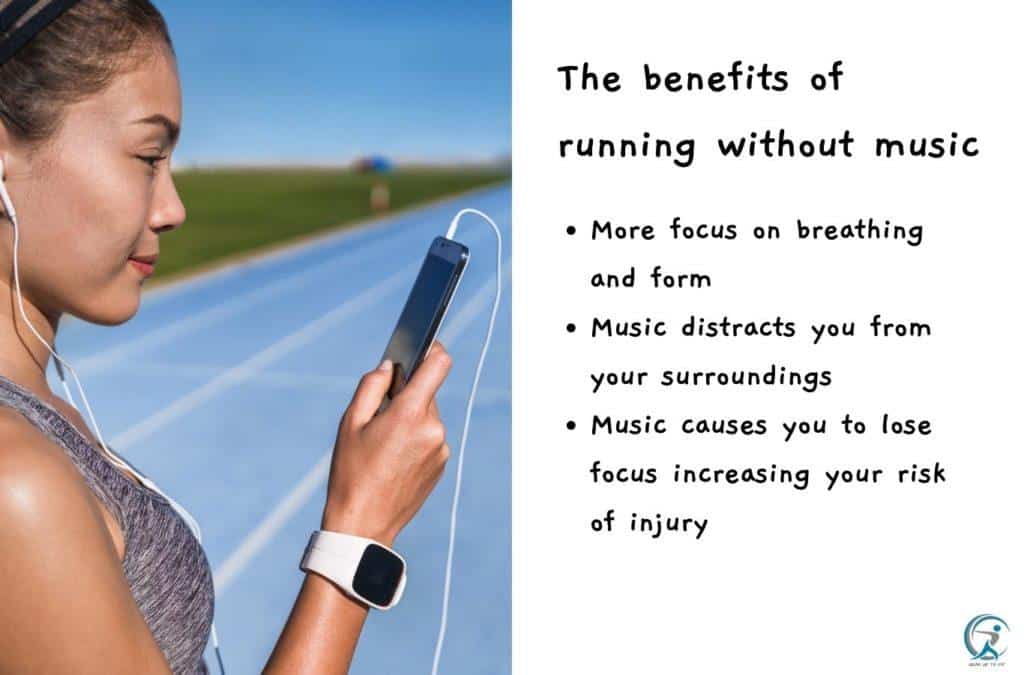 Benefits to running without music