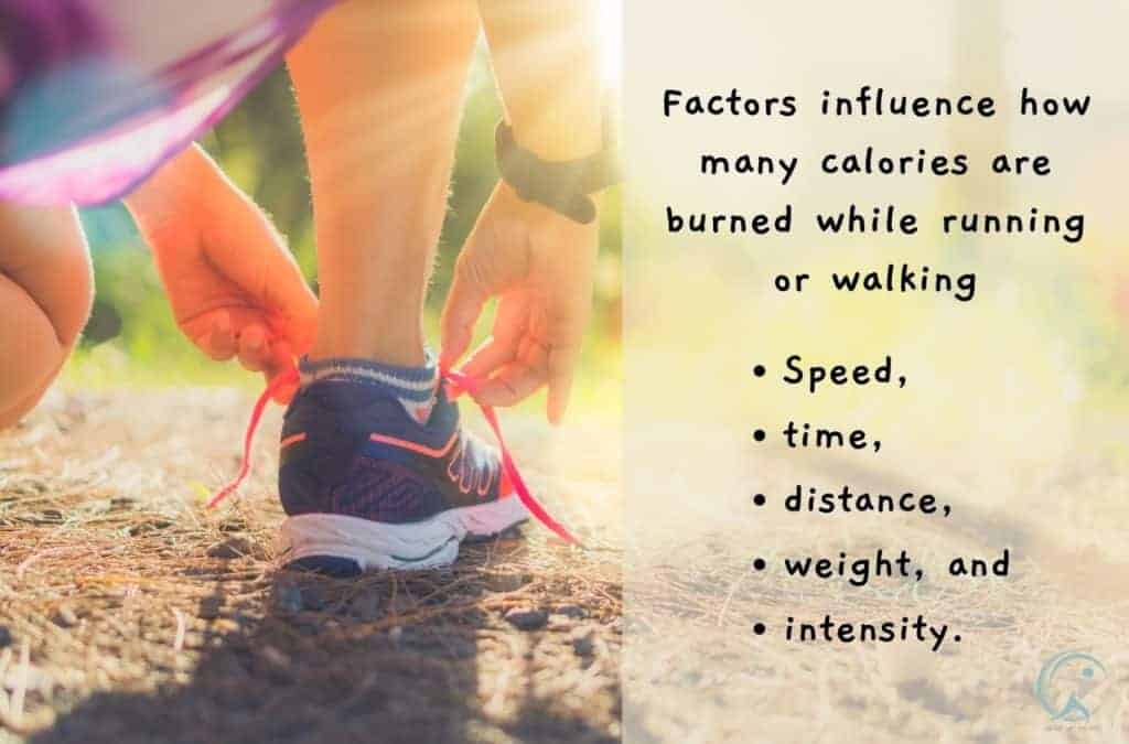 Factors influence how many calories are burned while running or walking