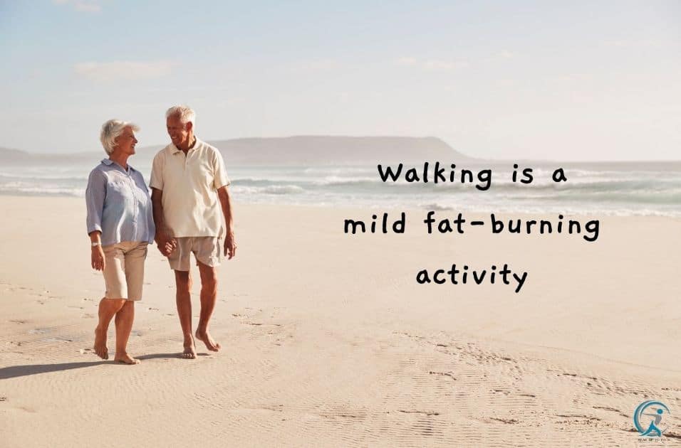 Walking is a mild fat-burning activity.