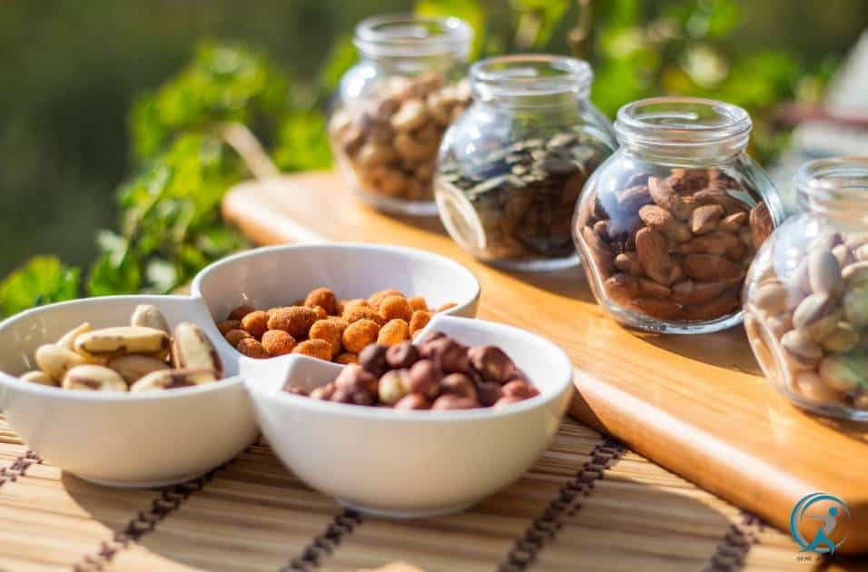 Nuts and seeds are high in fat, but most of the fat is healthy