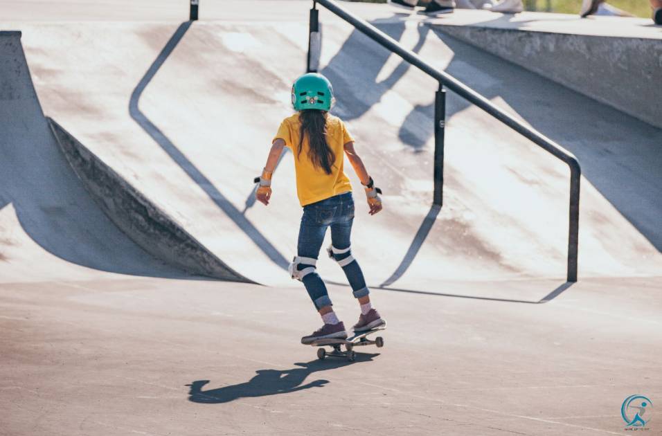 Skateboarding is a popular sport for both men and women of all ages.