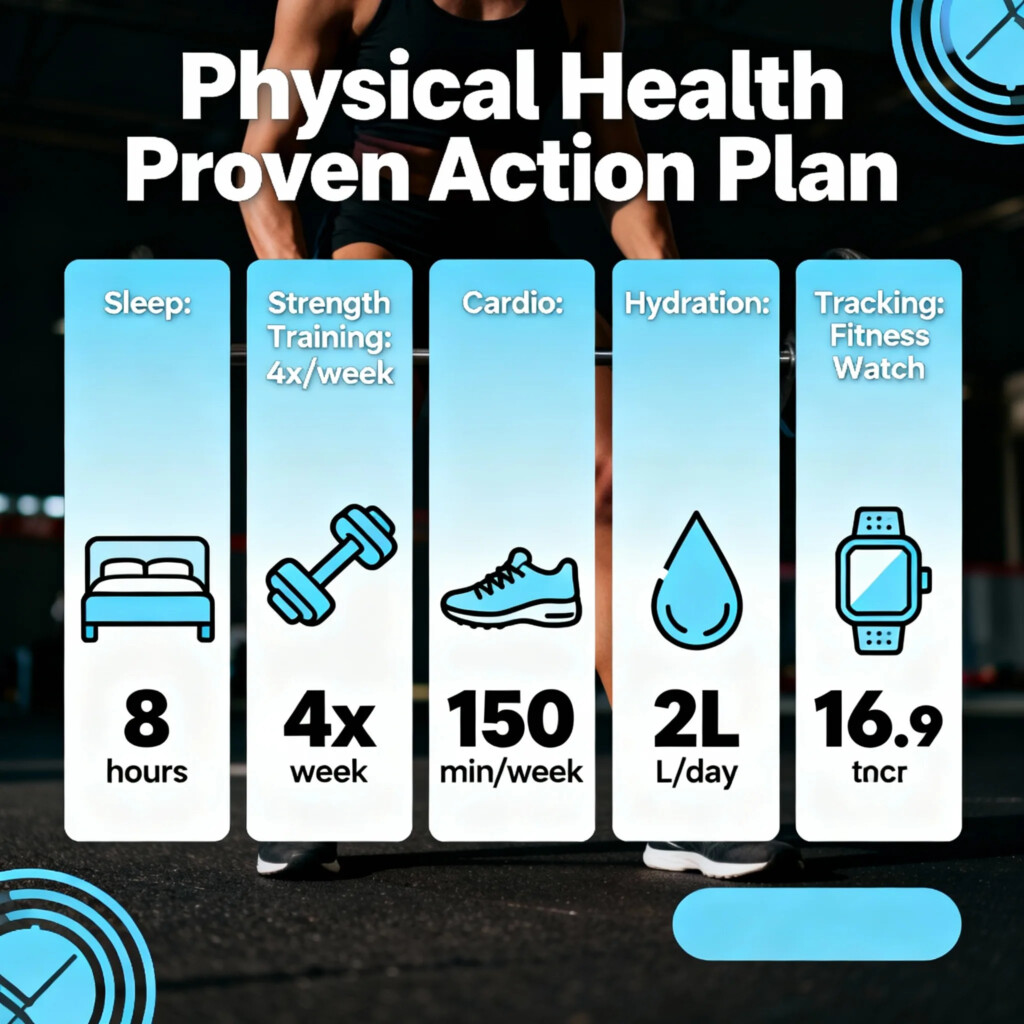 Proven plan to achieve your physical health goals in 2026 infographic on Gear Up to Fit website.