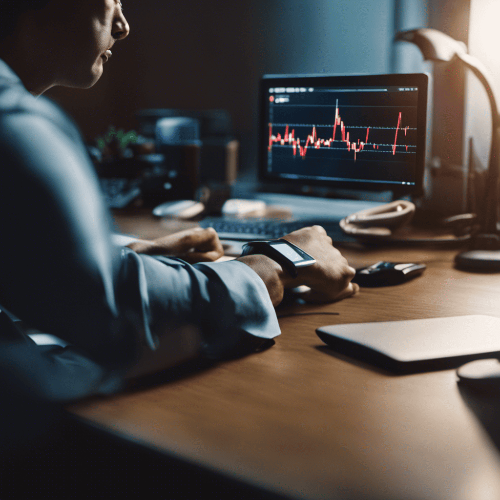 An image that depicts a person sitting at a desk with a visible heart rate monitor displaying an elevated heart rate, while their arteries are depicted as clogged and constricted, symbolizing the hidden dangers of prolonged sitting on cardiovascular health