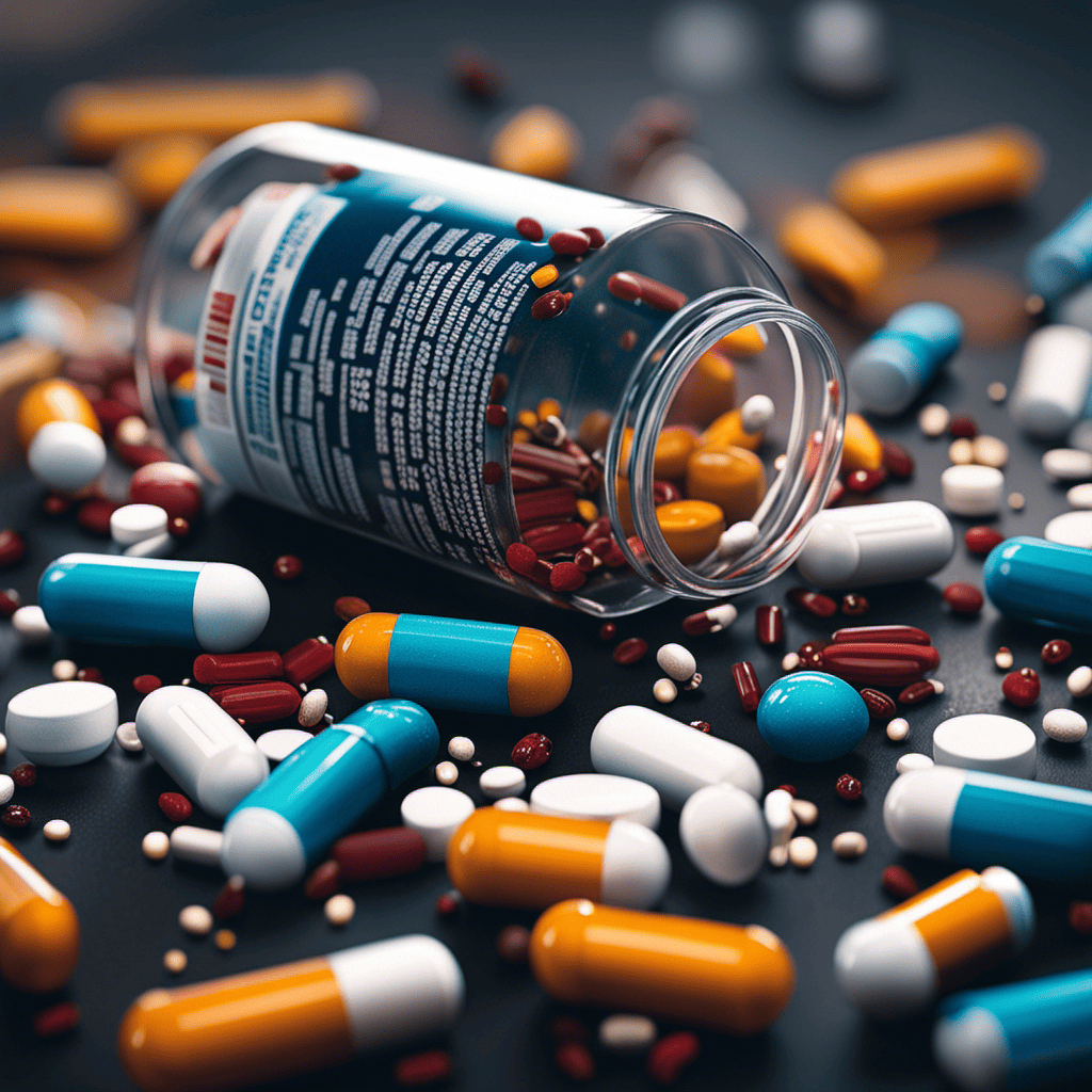 An image showcasing a shattered pill bottle surrounded by a web of false information and exaggerated claims, symbolizing the common myths and misconceptions surrounding sports supplements