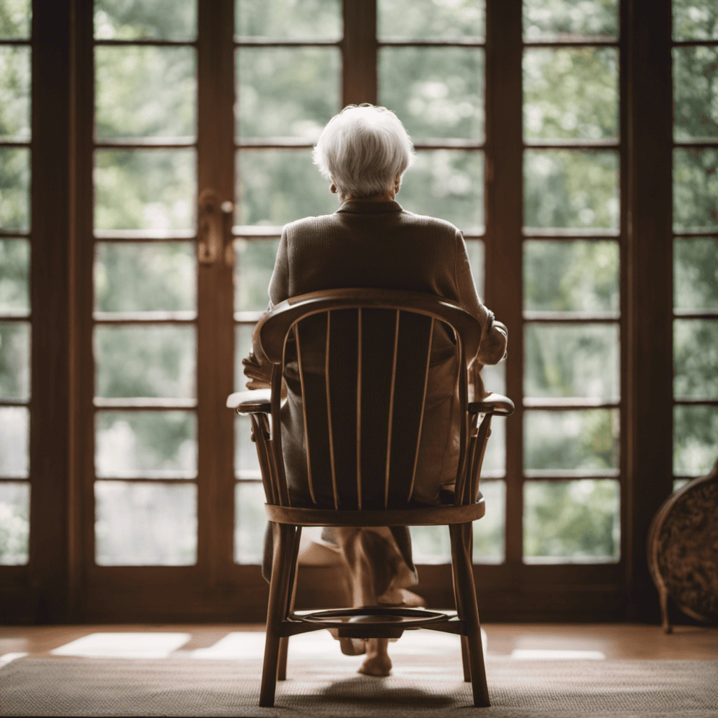 An image of an older adult seated in a sturdy chair, demonstrating a gentle chair yoga pose
