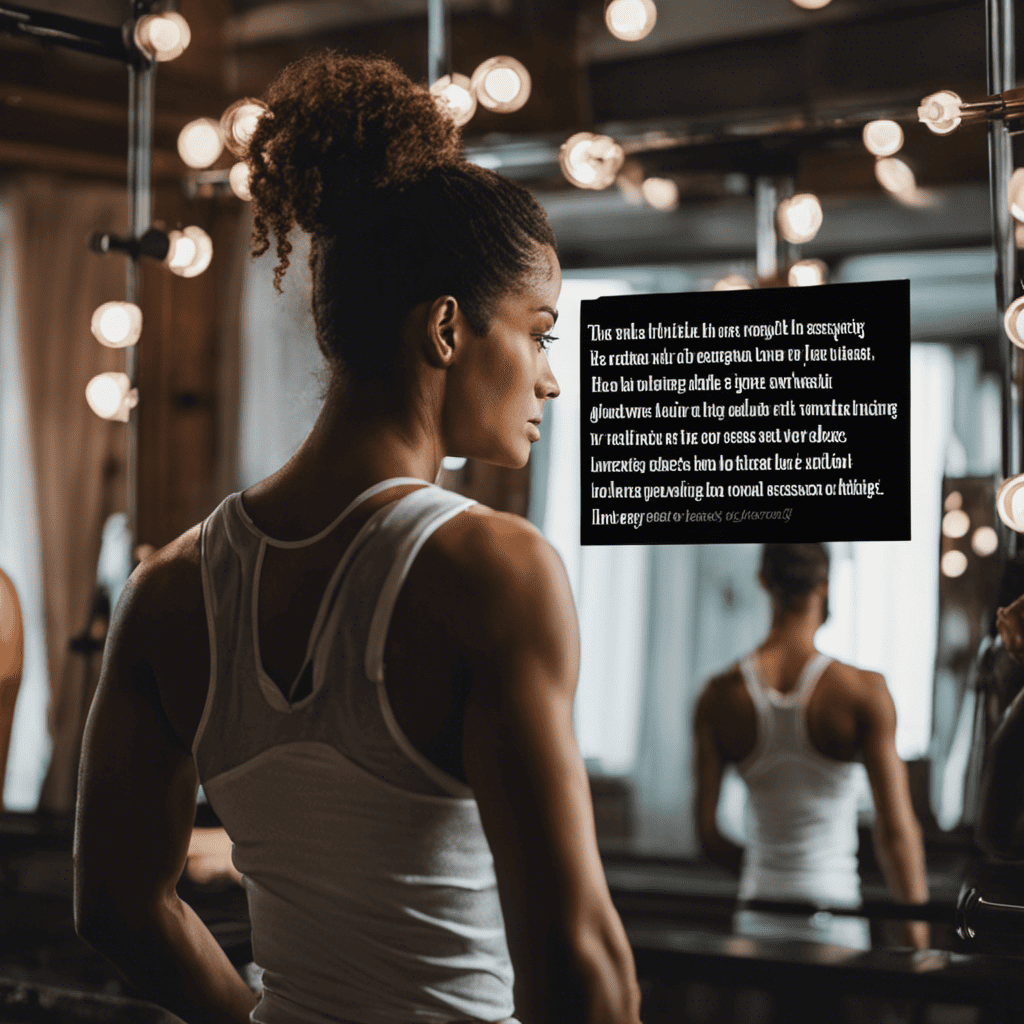 An image showing a person standing in front of a mirror, deep in thought, with a collage of inspirational quotes and images surrounding them, reflecting their motivations and reasons behind their fitness goals