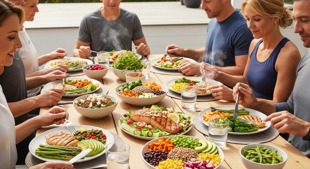 undefined Woman practicing mindful eating with a healthy meal, boosting her metabolism for a successful weight loss journey.